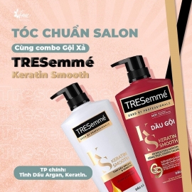 Bộ Combo Dầu Gội Xả Tresemme Keratin Smooth phục hồi và giữ tóc vô nếp  Bộ Combo Dầu Gội Xả Tresemme Keratin Smooth phục hồi và giữ tóc vô nếp